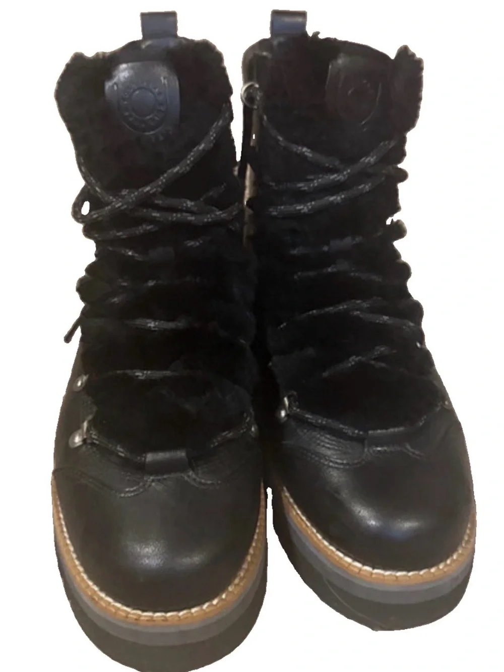 Cole Haan Zerogrand Lodge Hiker Boots Women’s 7.5B Black Leather W22582